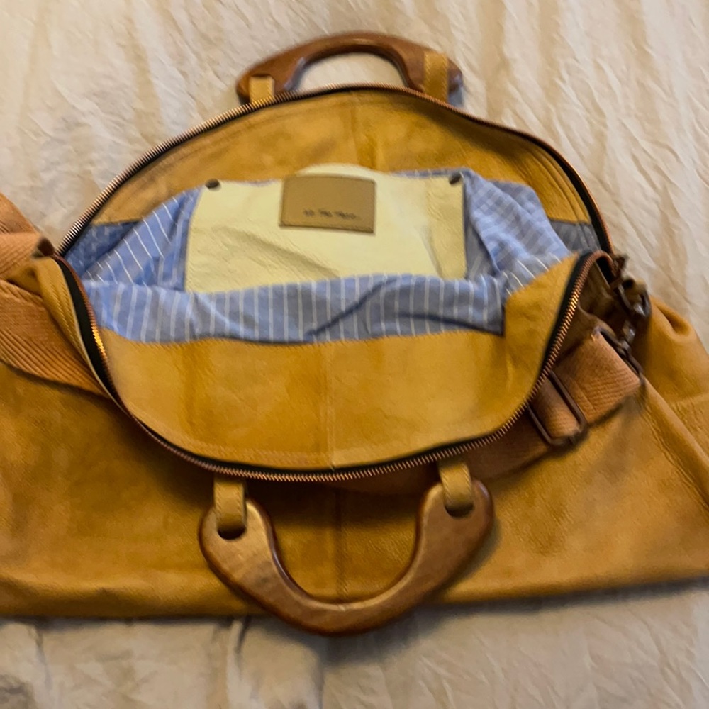 Leather slouchy tote